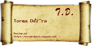 Torma Dóra névjegykártya