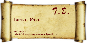 Torma Dóra névjegykártya